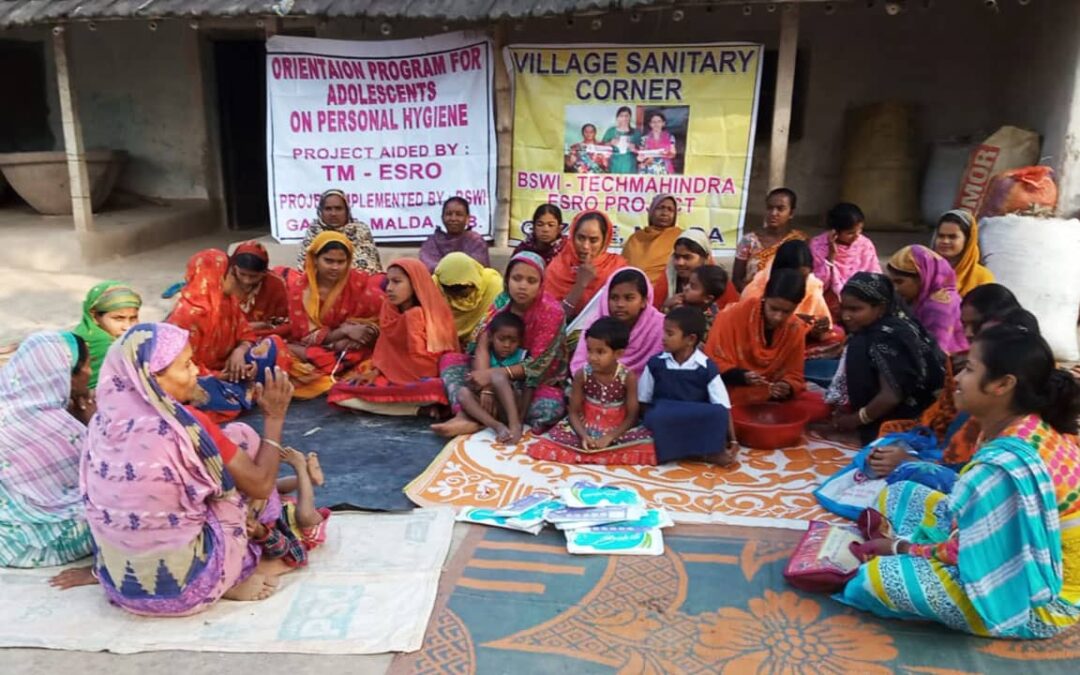 SHG Members Set Up Village Sanitary Corners